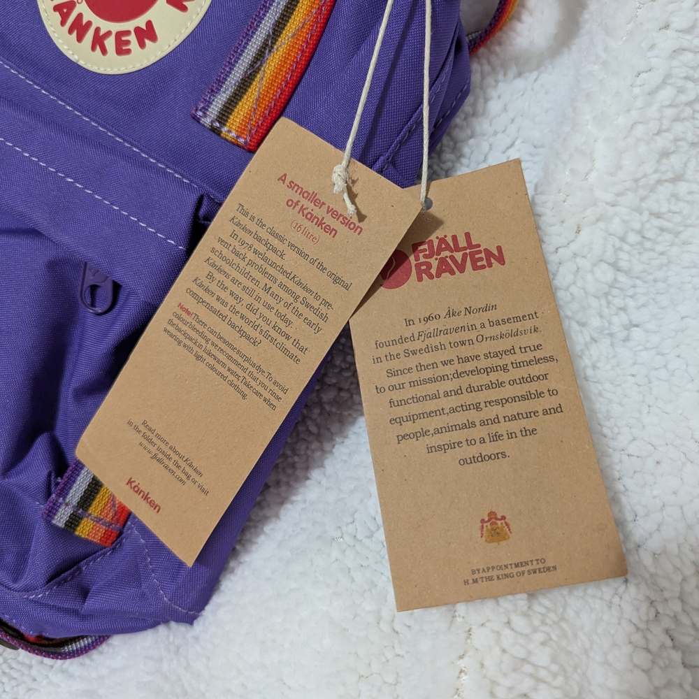 Fjallraven Kånken Purple with Rainbow Accents - Picture 2 of 3